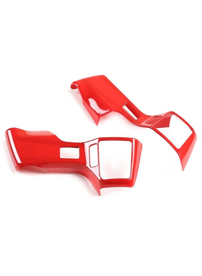 LLKUANG Car Steering Wheel Moulding Chrome Cover Trims Stickers Fit for Toyota Tundra 2014-2021 Tacoma 2016-2022 ABS Steering Wheel Cover Trim Accessories(Red,3+3 Holes Style) - Image 5
