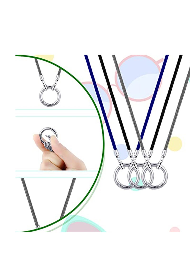 Excefore Necklace Eyeglass Holder Anti Lost Glasses Strap Retainer Stainless Steel Chain Ring Glasses Holder Strap Chain for Women Men Reading Glasses Sunglasses 3 Pcs - Image 3