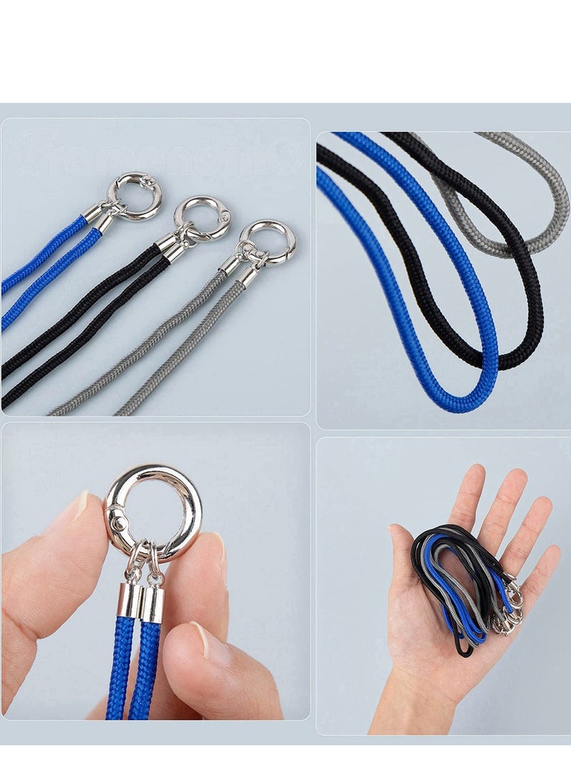 Excefore Necklace Eyeglass Holder Anti Lost Glasses Strap Retainer Stainless Steel Chain Ring Glasses Holder Strap Chain for Women Men Reading Glasses Sunglasses 3 Pcs - Image 5