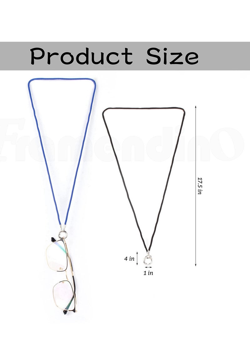 Excefore Necklace Eyeglass Holder Anti Lost Glasses Strap Retainer Stainless Steel Chain Ring Glasses Holder Strap Chain for Women Men Reading Glasses Sunglasses 3 Pcs - Image 2