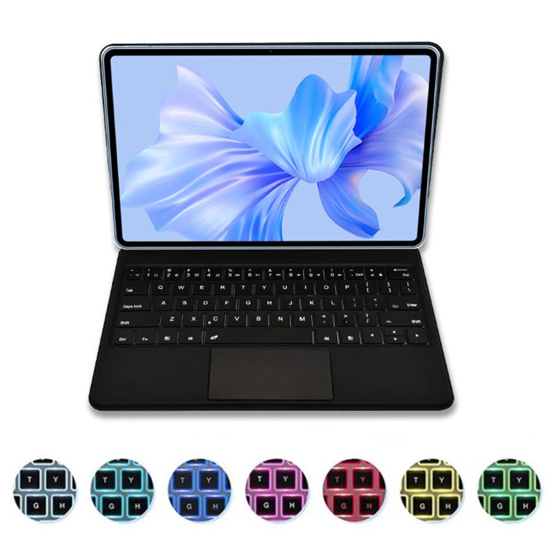 Magnetic Keyboard Case: 11 Inch, Multi Touch Trackpad, Pencil Holder - Floating Cantilever Stand, Long Battery Life Tablet Keyboard Case for Galaxy Tab S7/S8/S9/S9FE, Matepad, Work & Travel - Image 2