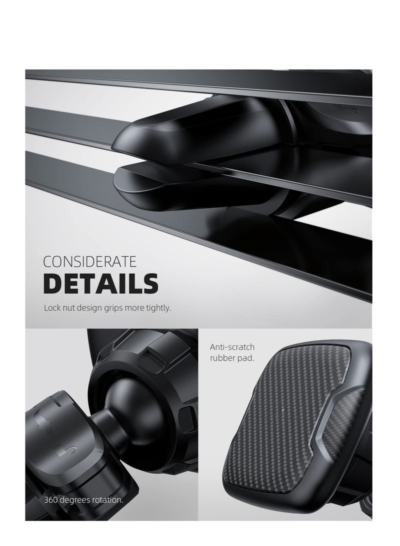 Excefore Car Magnetic Phone Holder, Magnetic Car Mount, with 6 Strong Magnets, Vent Cell Phone Holder Mount, Cell Phone Holder for Car Case Friendly for All Smartphones (Black) - Image 4