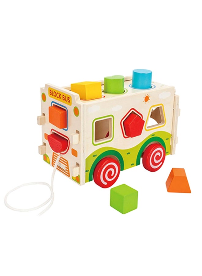 لعبة تصنيف الأشكال على شكل حافلة 23x12x15سم - Image 1