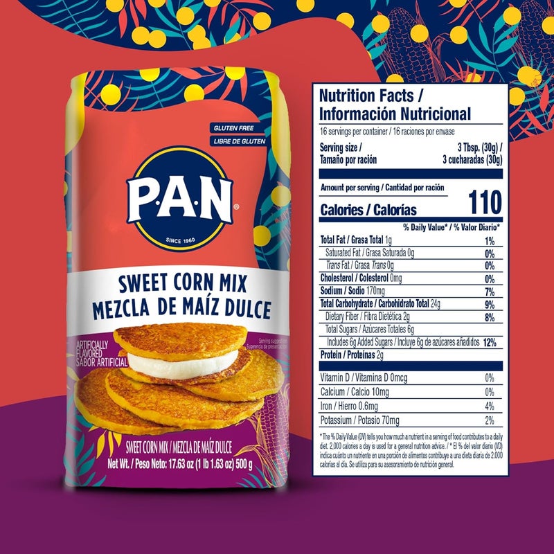 P.A.N. Sweet Corn Mix - Gluten Free Mixture for Cachapas, 1.1 lb - Image 2