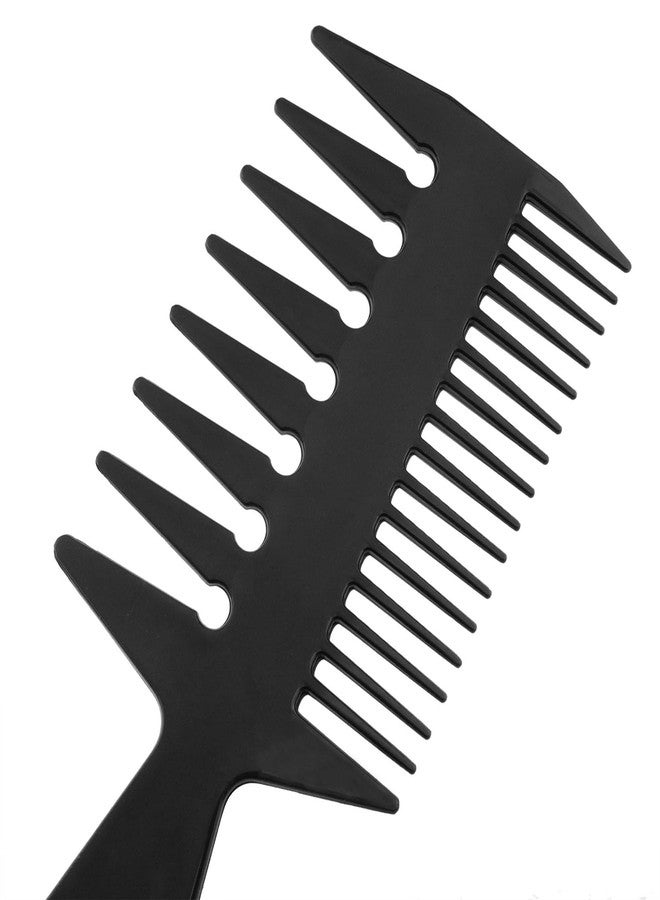 Dsjnf Watercolor Comb Black 3 in 1 Plastic Double Sided Floating Picture Comb Paint Comb Paper Marbling Comb Paper Watercolor Art Tools 2PCS - Image 2