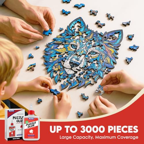 Nariolar Wooden Jigsaw Puzzle Glue Ideal for 100015003000 Piece Cardboard and Wooden Puzzles 4 fl oz 120mL - Image 5