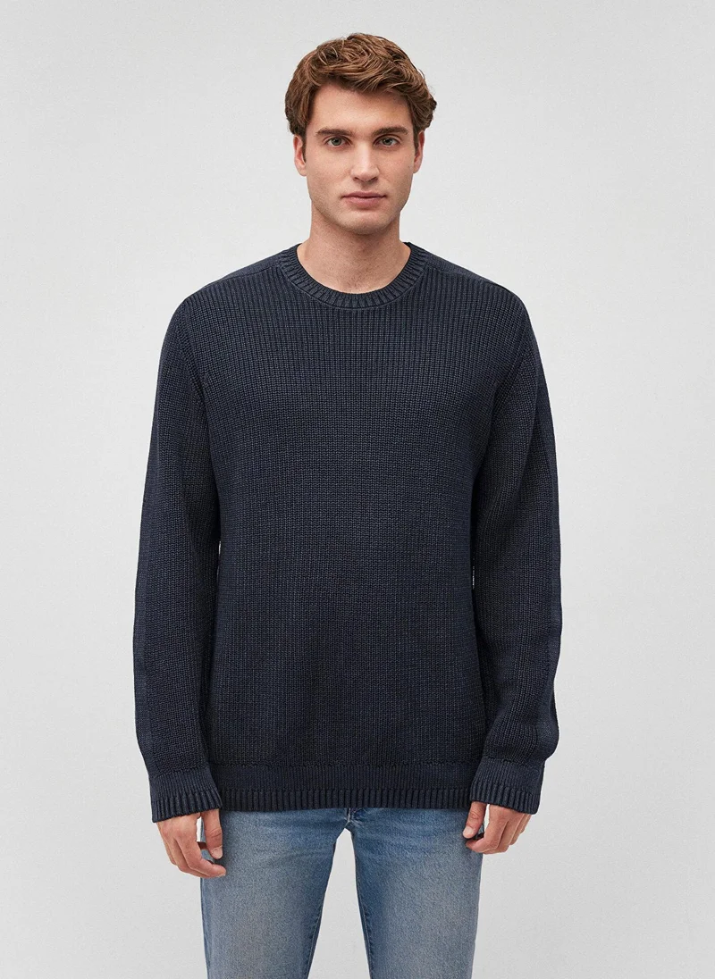 مافي Crew Neck Navy Sweater