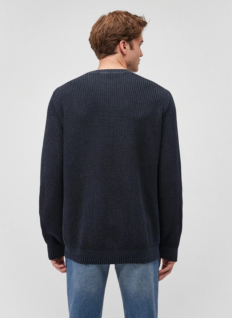 مافي Crew Neck Navy Sweater