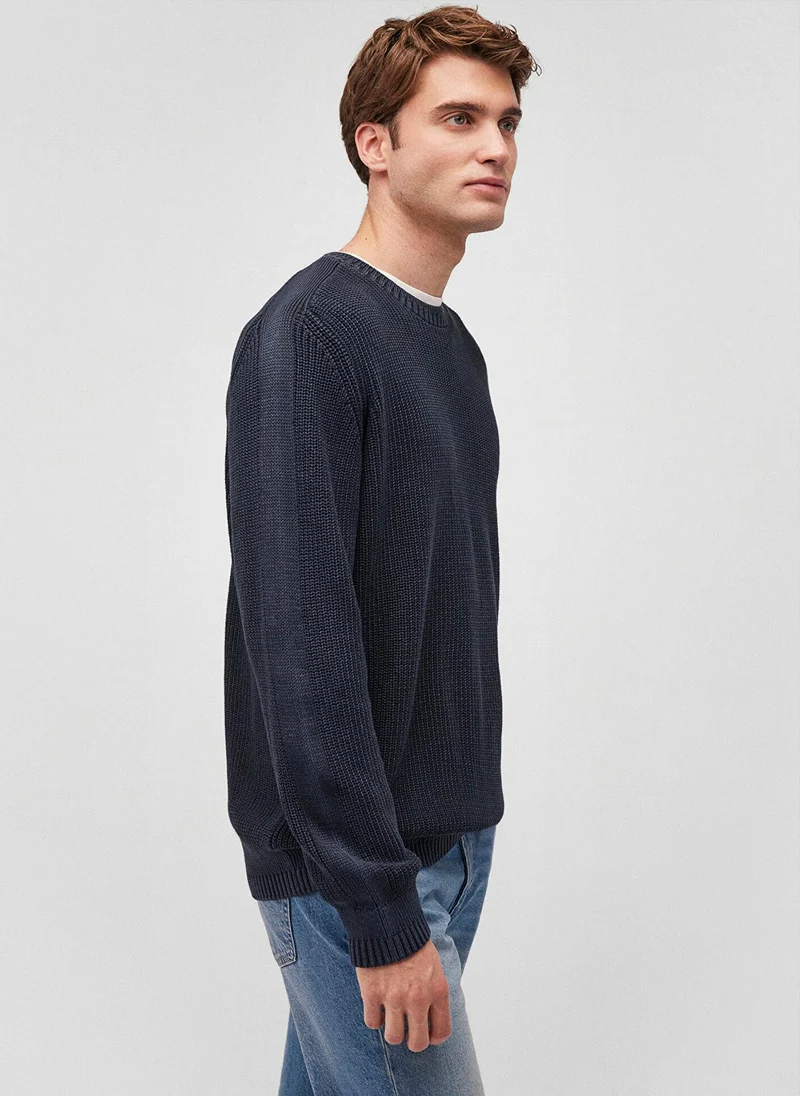 مافي Crew Neck Navy Sweater