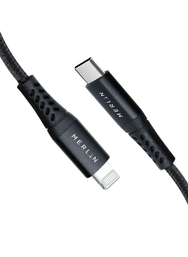Merlin Merlin USB-C To Lightning Cable 2m Black  - Image 1