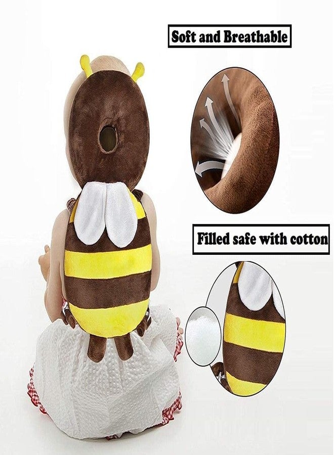 Pseudo Baby Adjustable Baby Head Protector Back Pad Cushion Pillow with Belt Straps for Girl Boy Toddlers Kids Child (Brown) - Image 4