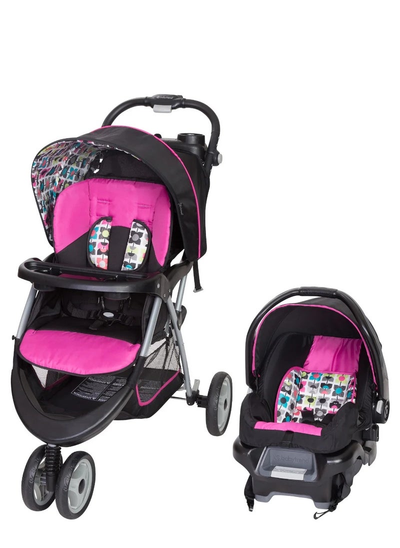 babytrend Toycee Ride 5 Travel System Bloom 