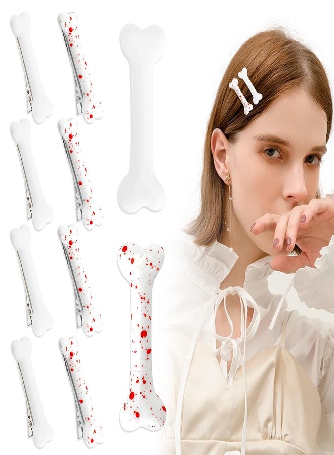 Siutaga 8 PCS Dog Bone Hair Clips Decorative Side Band Clips Hairpins Alligator Barrettes Cosplay Costume Hair Accessories for Women Girls for Christmas Halloween (2 Style) - Image 1