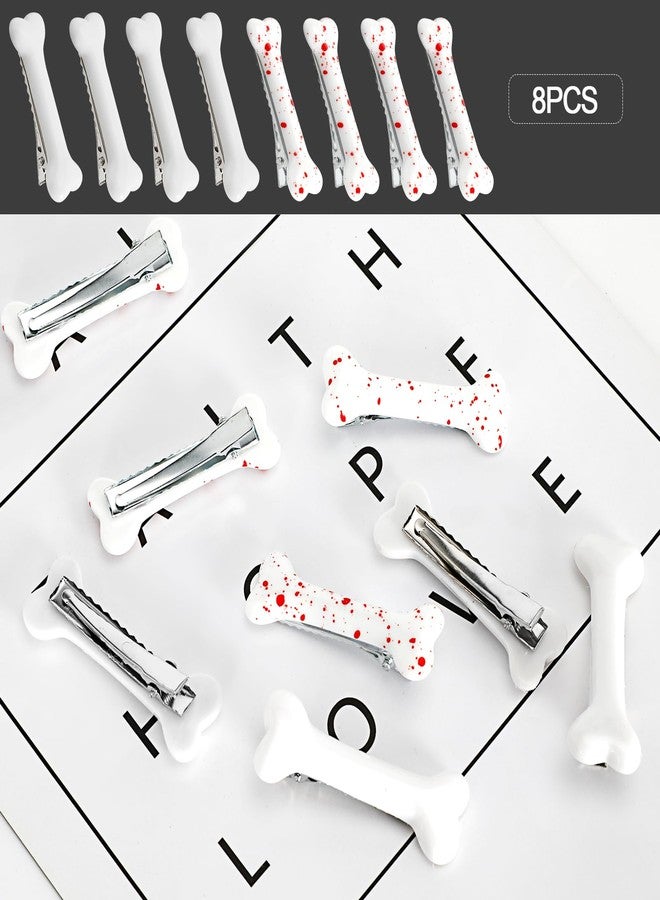 Siutaga 8 PCS Dog Bone Hair Clips Decorative Side Band Clips Hairpins Alligator Barrettes Cosplay Costume Hair Accessories for Women Girls for Christmas Halloween (2 Style) - Image 4