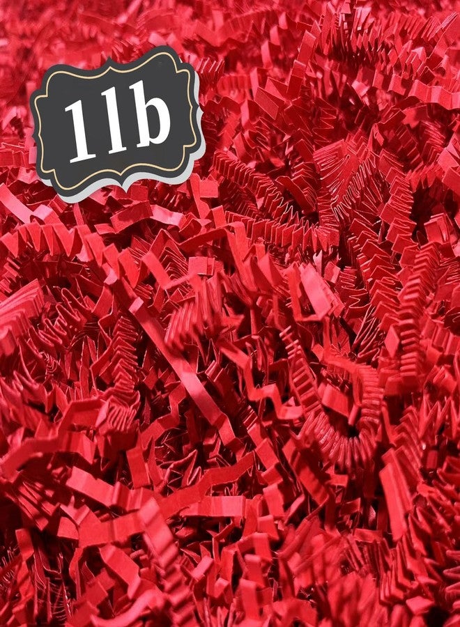 ZEBMOON 1 LB Red Crinkle Cut Paper Shred Filler Great for Gift Wrapping, Basket Filling, Birthday, Wedding, Valentine's, Christmas Day, New Year Party Decorations Filling Supplies - Image 1