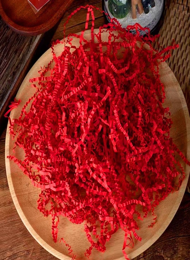 ZEBMOON 1 LB Red Crinkle Cut Paper Shred Filler Great for Gift Wrapping, Basket Filling, Birthday, Wedding, Valentine's, Christmas Day, New Year Party Decorations Filling Supplies - Image 4