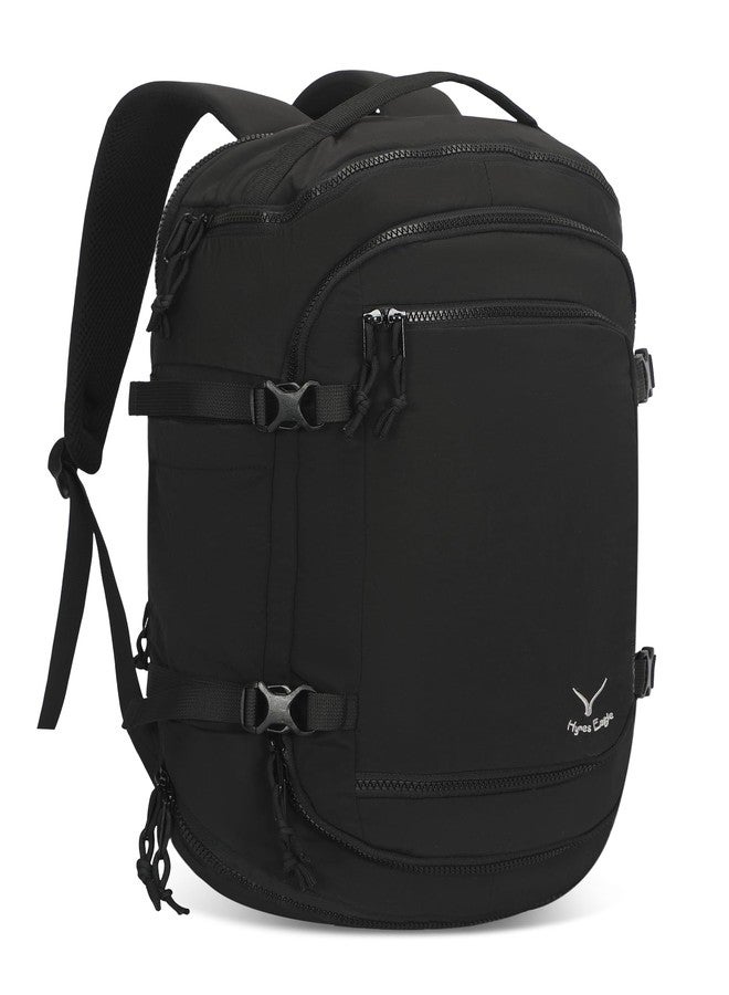Hynes Eagle Travel Laptop Backpack 17 inches Lightweight Flight Approved Carry on Personal Item Bag Weekender Bag Daypack 20L Black - Image 1