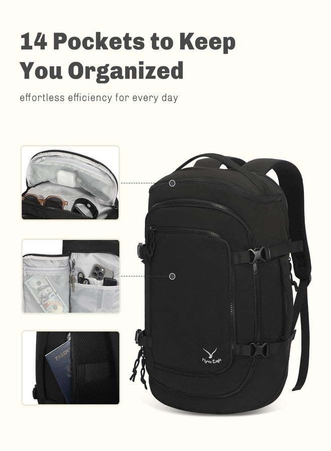 Hynes Eagle Travel Laptop Backpack 17 inches Lightweight Flight Approved Carry on Personal Item Bag Weekender Bag Daypack 20L Black - Image 4