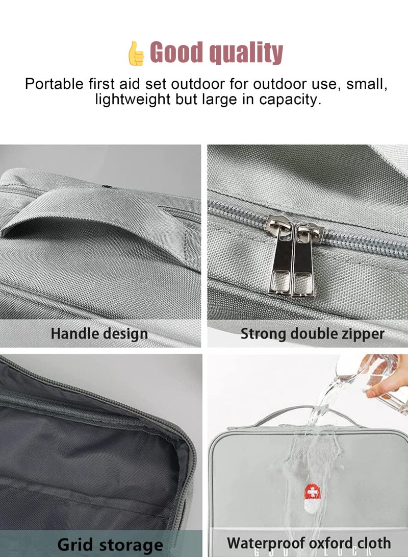 HomarKet 2 First Aid Kit Bags, Portable Medical Medicine Bags for Outdoor Camping Travel Work - Image 4