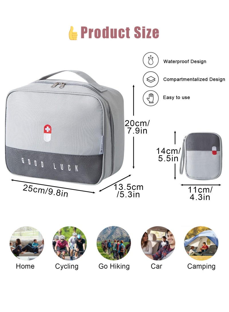 HomarKet 2 First Aid Kit Bags, Portable Medical Medicine Bags for Outdoor Camping Travel Work - Image 2