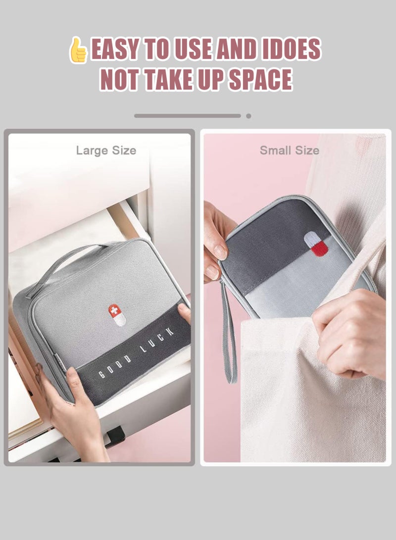 HomarKet 2 First Aid Kit Bags, Portable Medical Medicine Bags for Outdoor Camping Travel Work - Image 3