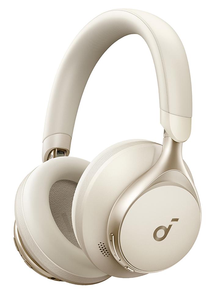 Soundcore By Anker, Space One, Adaptive Active Noise Cancelling Headphones, 2X Stronger Human Voice Reduction, 40H ANC Playtime, App Control, LDAC Hi-Res Wireless Audio, Comfortable Fit, Bluetooth 5.3 - White - Image 1