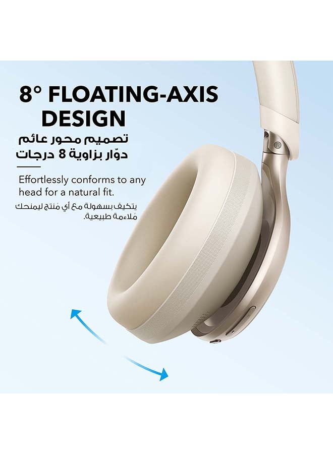 Soundcore By Anker, Space One, Adaptive Active Noise Cancelling Headphones, 2X Stronger Human Voice Reduction, 40H ANC Playtime, App Control, LDAC Hi-Res Wireless Audio, Comfortable Fit, Bluetooth 5.3 - White - Image 3
