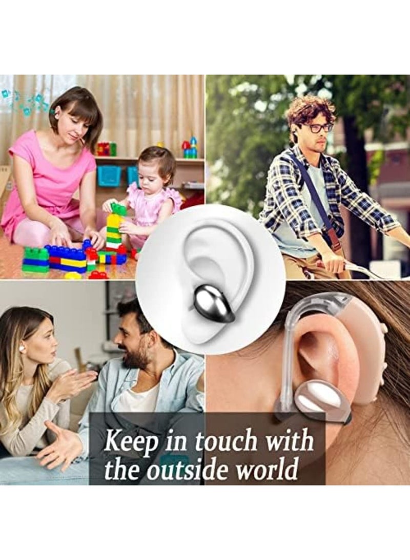 SYOSI Wireless Earbuds with Earhooks Mini Bone Conduction Headphones Waterproof Bluetooth Earbuds Earpiece Noise Canceling Headset Sports Bluetooth 5.0 Earphones Headset for Cycling Driving, Gym, White - Image 4