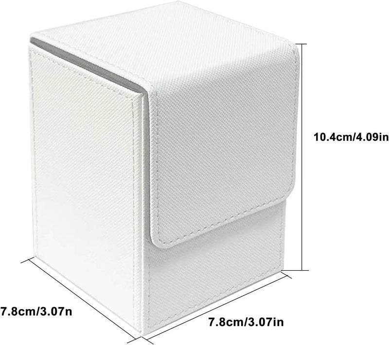 Card Deck Box,Card Deck Case Holds 100+ Sleeved Cards, PU Leather Card Storage Box For Game Trading Cards. Moving Supplies(Blue) - Image 2