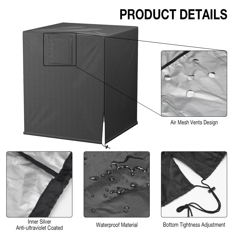 NEAGLORY Air Conditioner Cover for Outside, AC Unit Covers Outdoor Fits up to 32X32X36 Inch, Durable Waterproof Windproof and Snowproof Design - Image 2