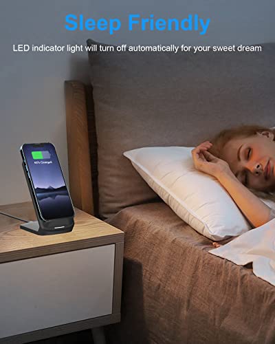 NANAMI Upgraded Fast Wireless Charger, Qi-Certified Wireless Charging Stand Compatible with Samsung Galaxy S25/S24/S23/S22/S21/S20 & Qi Phone Charger for iPhone 17/17 Air/16/16 Plus/16 Pro/15/14/13 - Image 4