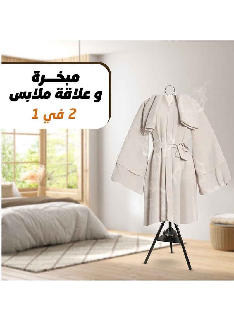 SHEE ONE - Incense burner and hanger with holes for steaming clothes and a multi-use hanger with an elegant 2-in-1 design, height 185 cm - Image 1