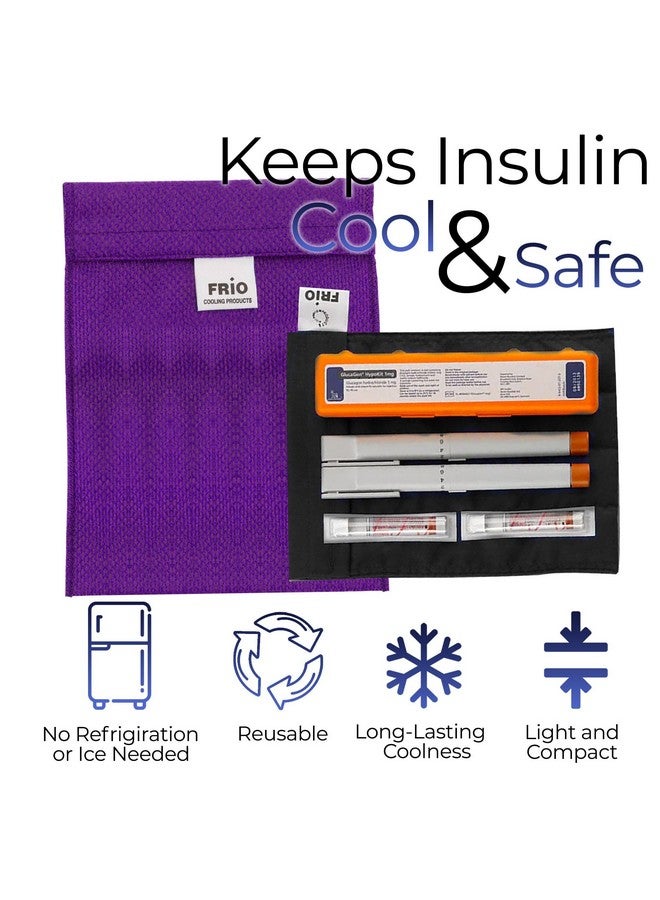 FRIO ® كبير: المحفظة الأصلية لتبريد الأنسولين للسفر لمرضى السكري - بنفسجي - Image 4