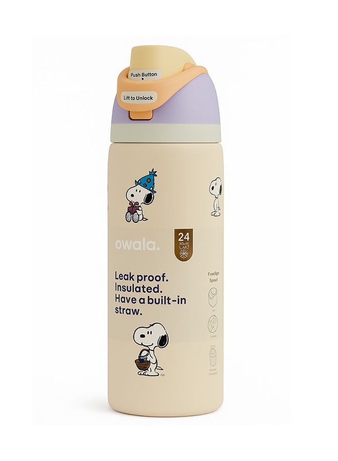 Owala Snoopy FreeSip Insulated Stainless Steel Water Bottle with Straw for Sports, Travel, and School BPA-Free Sports Water Bottle - Image 1