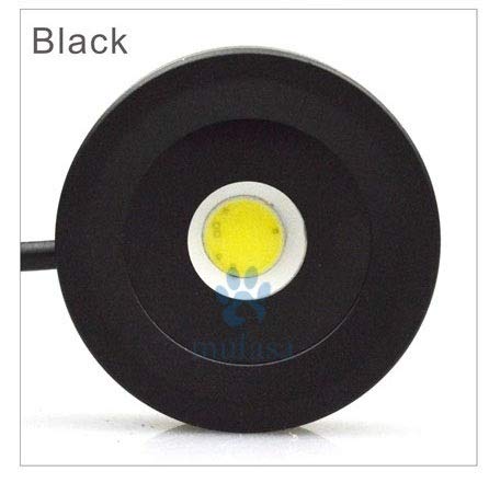 Mufasa 3 Watts Waterproof Led Surface Panel, Slim Round Style Cabinet, Name Plate Light (Warm White) (Black Finish) (Pack of 4)(Aluminium) - Image 2