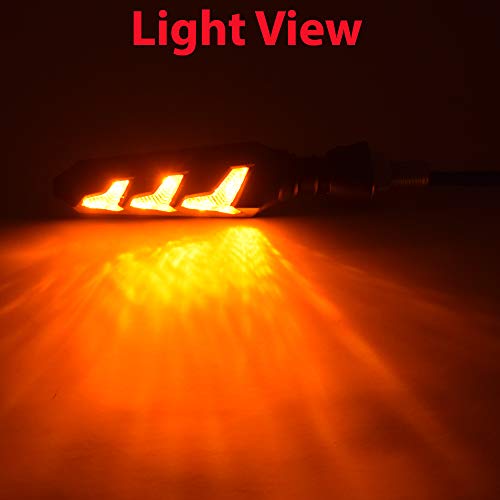 Ramanta Bike Indicator 4PCs Motorcycle Indicators Turn Signal Lights Motorbike Turning Indicator Bike Turn Indicators 12V 12 LEDs High Bright Bulbs Compatible with Apache RTR 180 (Light Color: Amber) - Image 4