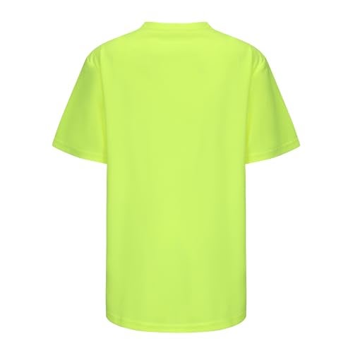 Opna Youth Boys Dri Fit Athletic T Shirts for Boys & Girls Sports Undershirt – Youth & Teen Sizes NEONYEL-S Bright Yellow - Image 3