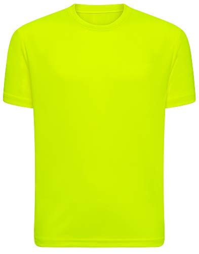 Opna Youth Boys Dri Fit Athletic T Shirts for Boys & Girls Sports Undershirt – Youth & Teen Sizes NEONYEL-S Bright Yellow - Image 1