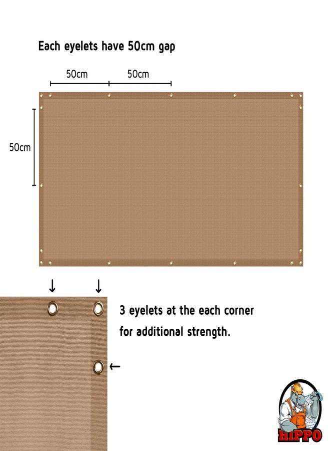 HIPPO Baby Safety Net for Balcony Child Protection Stairway Safety Net Railing Guard for Kids Staircase Protector with Tie-Cords Breathable Fabric Indoor Outdoor Use (1MTX4MT, Sand-Dune) - Image 5