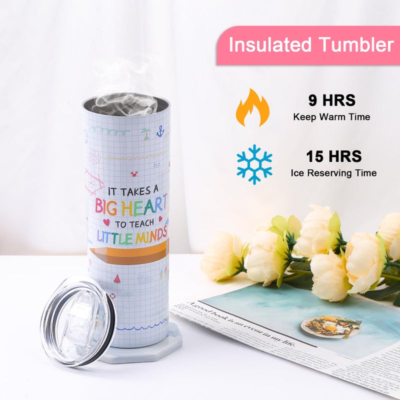 DHQH Best Teacher Appreciation Gifts Set Box 20 oz Insulated Tumbler for Women Funny Thank You Mothers Day Gifts for Teachers - Image 3
