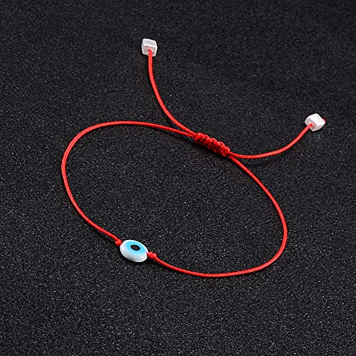Shonyin Evil Eye Bracelet Red Lucky String Protection Kabbalah Ojo Turco Mal De Rakhi for Brother Set of 2 Good Luck Adjustable Bracelets Nazar Amulet Jewelry for Women Men Father Family Friend 2pcs - Image 4