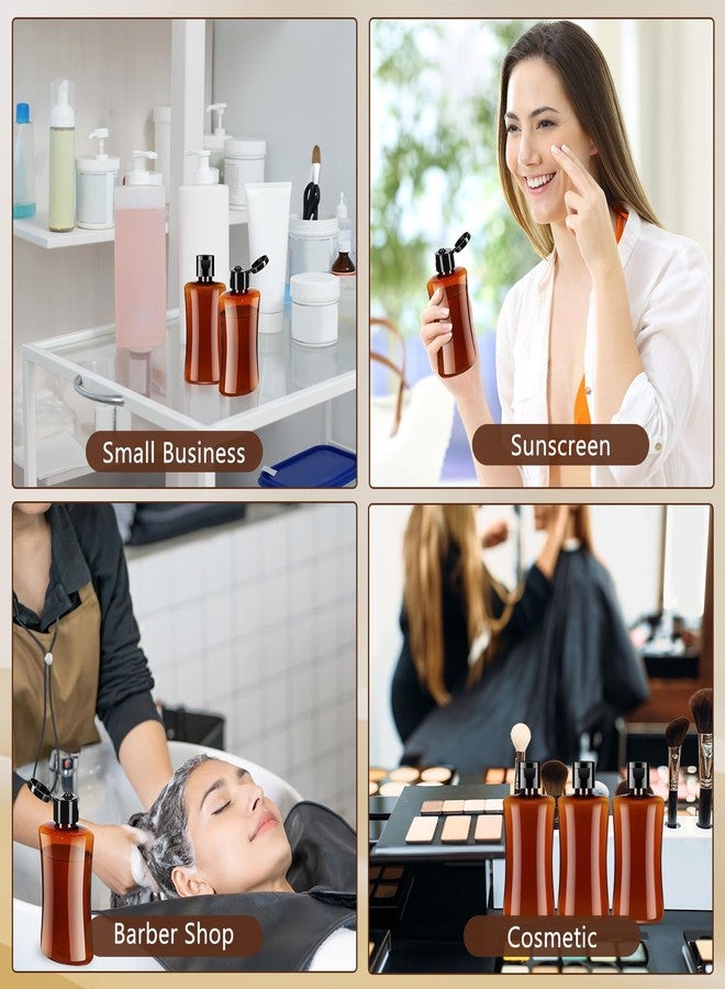 Domensi 36 Pcs 3.4 oz Travel Bottles Bulk Plastic Squeeze Lotion Bottles with Flip Cap Small Portable Travel Leak Proof Refillable Empty Cosmetic Container for Toiletries Liquid Shampoo(Amber) - Image 5