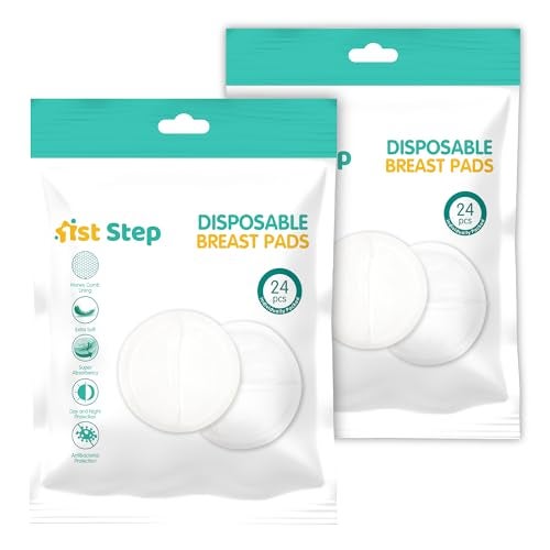 1st Step Honey Comb Lining, Super Absorbent Disposable Breast Pads Nursing Breast pad (48 Pcs Pack) - Image 1