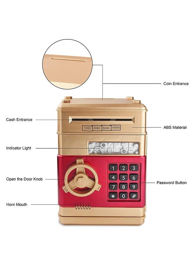 Sharpdo Electronic Password Protected Atm Piggy Bank Durable Sturdy Unique Detailed Design 13x12.5x19.5centimeter - Image 5