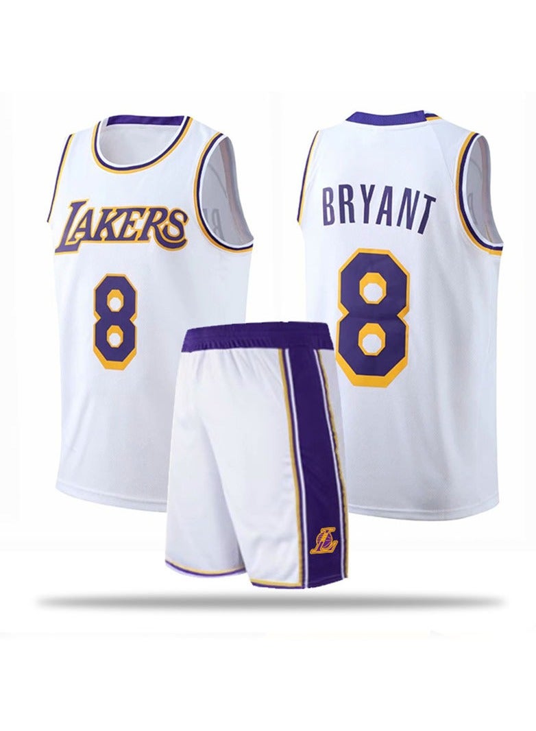 KUYING Lakers Jersey Basketball Jersey Adult Children's Set 