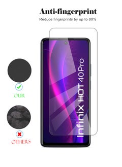 Techie HD Tempered Glass Screen Protector for Infinix Hot 40 / Hot 40 Pro - Anti Reflection Anti Bubbles 9H Hardness 0.33 mm Rounded Edges Easy Installation  - Image 2