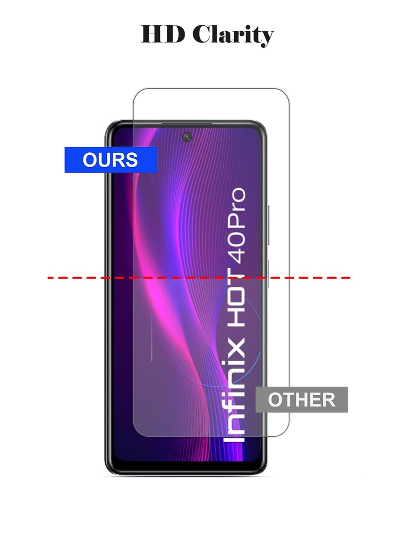 Techie HD Tempered Glass Screen Protector for Infinix Hot 40 / Hot 40 Pro - Anti Reflection Anti Bubbles 9H Hardness 0.33 mm Rounded Edges Easy Installation  - Image 5