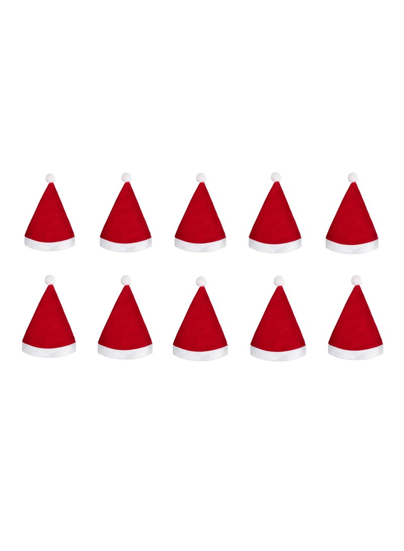 Vitacelli 10Pcs Christmas Santa Hat Red - Image 2