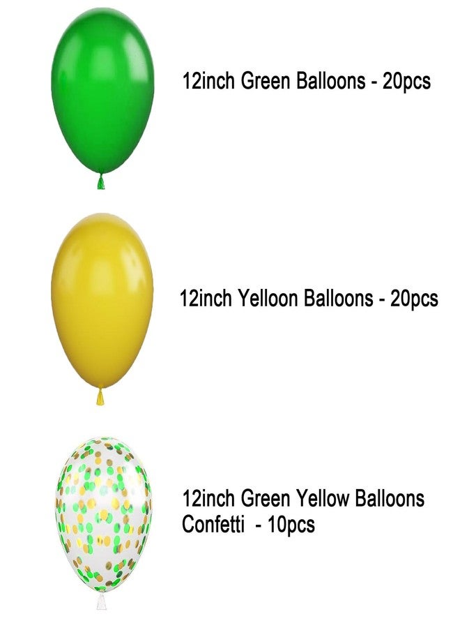 Aimto Yellow Green Balloons, Yellow and Green Confetti Latex Balloon for Party Decorations,12 Inch,Pack of 50 - Image 4