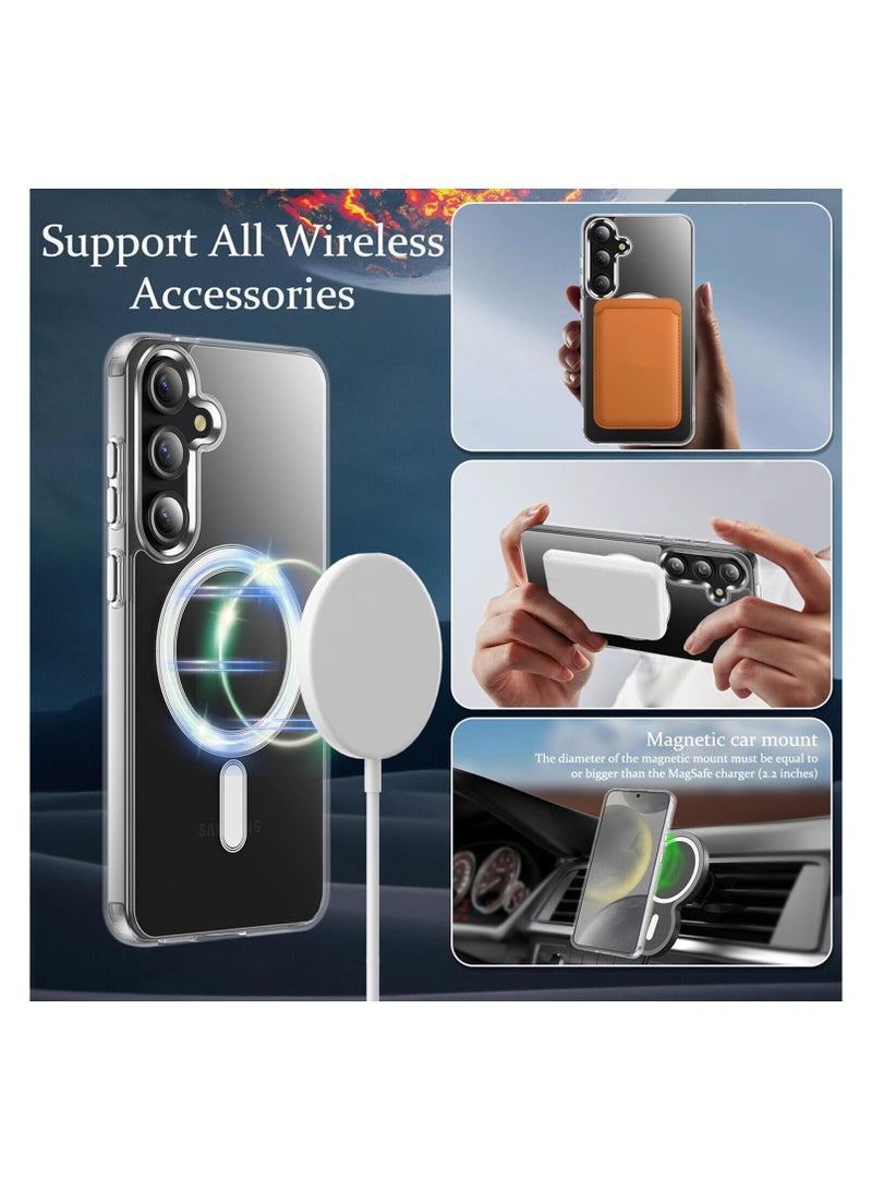 Case for Samsung Galaxy S25plus Magnetic Hybrid Clear Case Compatible with Samsung Galaxy S25, Compatible with MagSafe, PC with TPU Hybrid Technology (Samsung Galaxy S25plus)  - Image 3